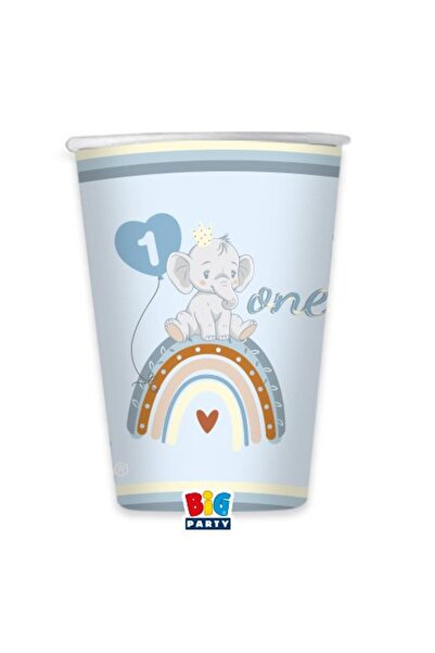 Generic Brand Γαλάζια Ποτήρια Χάρτινα - One Ελεφαντάκι (8 τεμ)