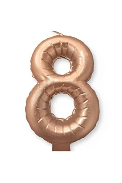 Generic Brand Κεράκι Rosegold Αριθμός 8