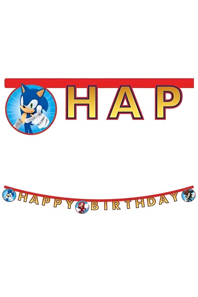 Generic Brand Γιρλάντα Γενεθλίων Sonic 2m