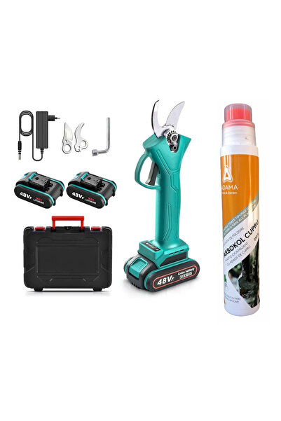 Solplant PACHET - Foarfeca electrica pentru vita de vie si crengi, 2 acumulat...