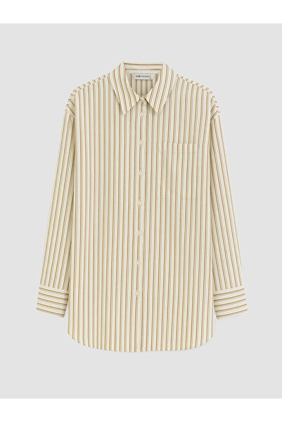LC Waikiki Lcw Modest Striped Poplin Women's Shirt Tunic