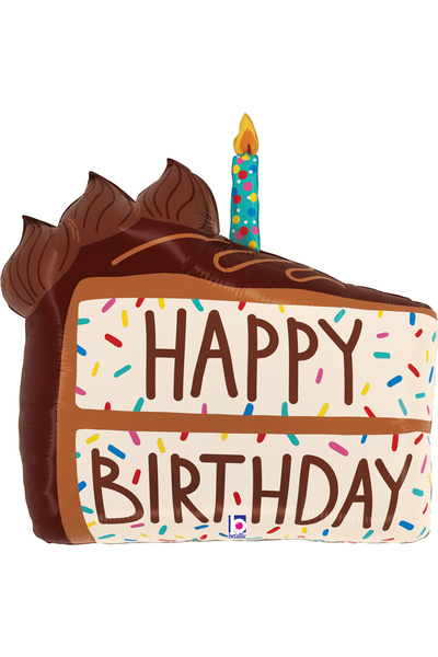 Generic Brand 28" Μπαλόνι κομμάτι Τούρτας 'Happy Birthday'
