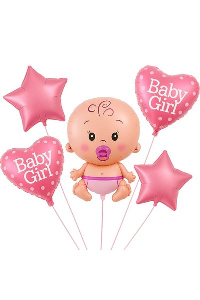 Generic Brand Σετ Μπαλόνια γέννησης Baby Girl (5 τεμ)