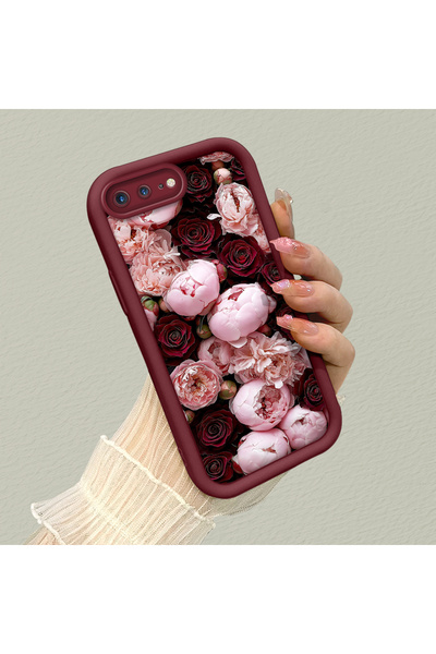 CHICASELUX حافظة سيليكون متوافقة مع هاتف iPhone 7 Plus/8 Plus، مزينة بطباعة ز...