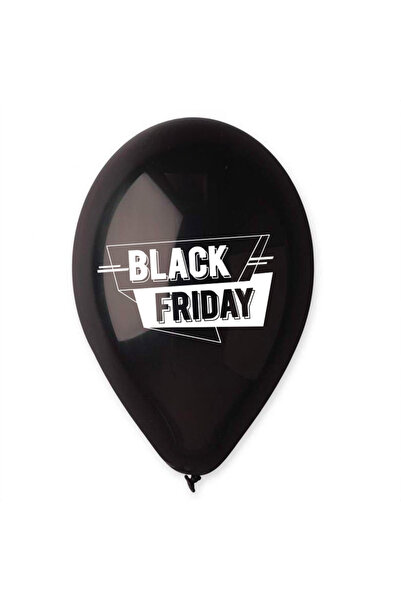 Generic Brand 13" Μπαλόνι τυπωμένο Black Friday μαύρο pop up (25 τεμ)