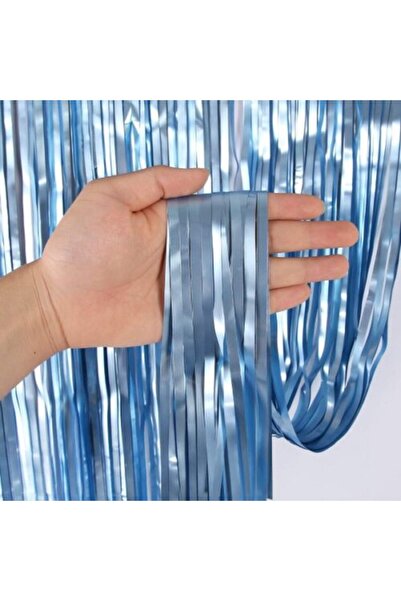 Generic Brand Γαλάζια foil Κουρτίνα Πάρτυ 200x100cm