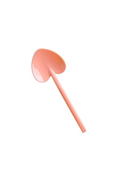 Generic Brand Mini Κουταλάκι καρδούλα σε χρώμα ροδακινί (8 τεμ)