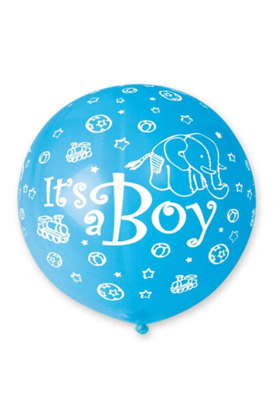 Generic Brand 31" Γαλάζιο Μπαλόνι "It's a boy" ελεφαντάκι