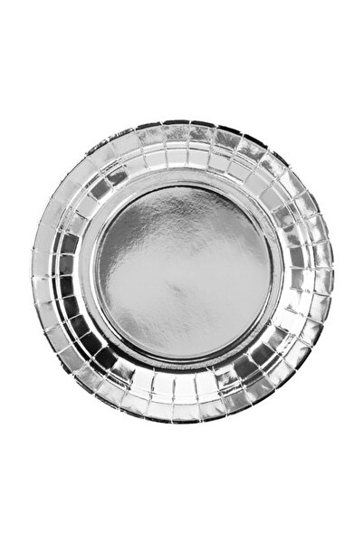 Generic Brand Πιάτα γλυκού Ασημί (6 τεμ)