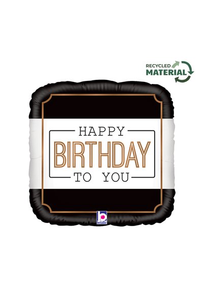 Generic Brand 18" Μπαλόνι Τετράγωνο Classic Birthday