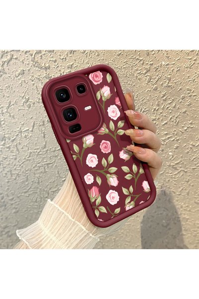 CHICASELUX Infinix Note 50 Pro Plus Compatible Soft Silicone Case with Burgun...