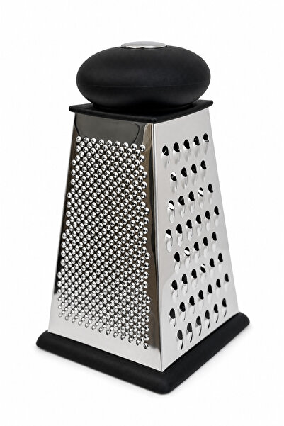 Countra 5-Piece Stainless Steel Grater and Kitchen Utensil Set – Grater, Flour Sifter, Garlic Press, and 2-Piece Whisk