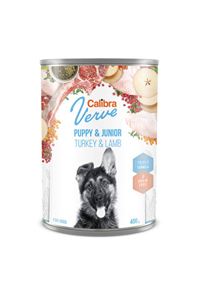 Brit Care Calibra Dog Verve GF Junior Γαλοπούλα & Αρνί 400 γρ.