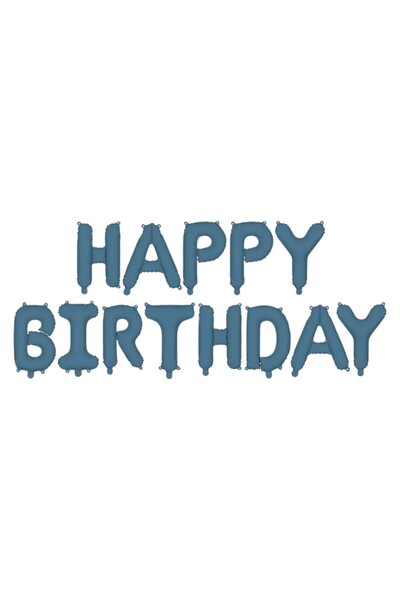 Generic Brand Σετ Μπαλόνια Γενεθλίων -“Happy Birthday” Μπλε Σκούρο (13 τεμ)