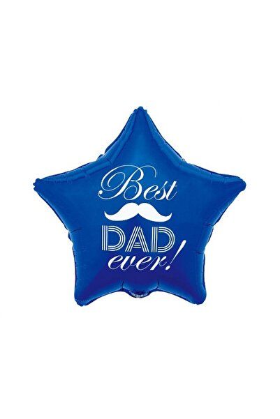 Generic Brand 19" Μπαλόνι μπλε Αστέρι Best Dad Ever
