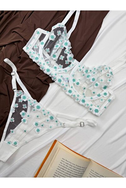 ROZENİN LINGERIE Papatya Soft Brode Underwear Set