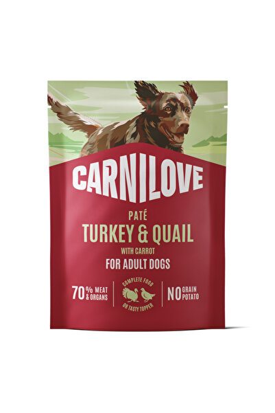 Brit Care Carnilove Dog Pouch Pate Turkey & Quail with Yellow Carrot 300 g