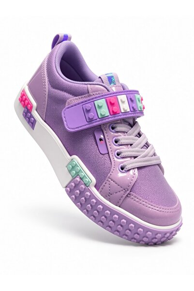 McDark Çocuk Mevsimlik 26-30 aralığı ışıklı Okul Ve Günlük Sneaker Ayakkabı-LİLA