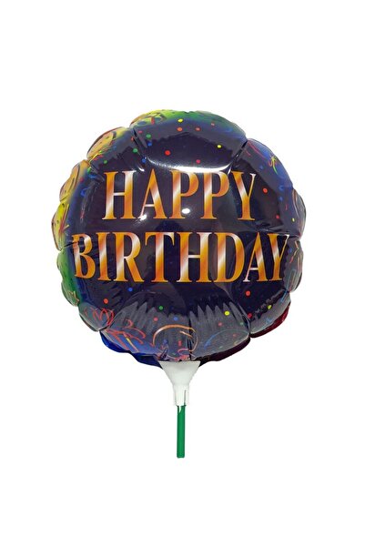 Generic Brand 10" Mini Shape Μπαλόνι Happy Birthday μπλε