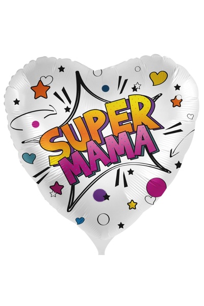 Generic Brand 18'' Μπαλόνι καρδιά Super Μαμά