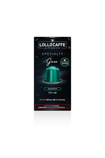 LOLLO SPECIALITY GIOVE (Decaffeinato) - 10'lu Nespresso Uyumlu Alüminyum Kapsül Kahve
