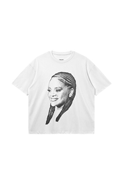 1blood Riri & Rocky Detailed Graphic Oversize T-Shirt