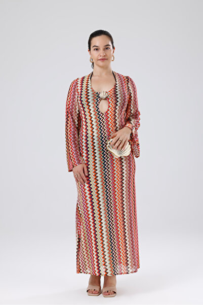 LA GARİTA Multicolored Patterned Beach Dress Nova