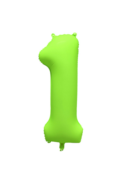 Generic Brand Neon Μπαλόνια Αριθμοί Πράσινο 86 cm - 34" - 1