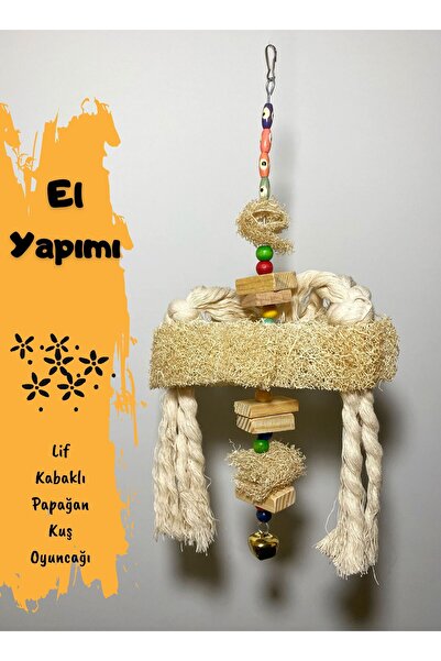 Ciko Kafes Simple Parrot Toy with Pumpkin Fiber