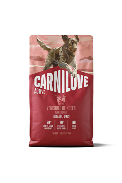Brit Care Carnilove Ctive Dog Dry Venison & Reindeer & Wild Boar Adult All Br...