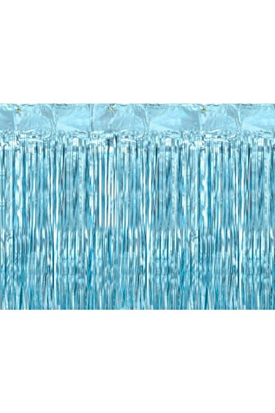 Generic Brand Γαλάζια Μεταλλική Κουρτίνα Πάρτυ (90x250cm)