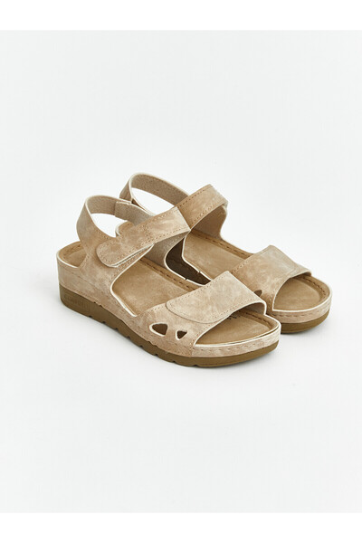 LC Waikiki Nevavm Suede Look Women's Sandals with a Difference
