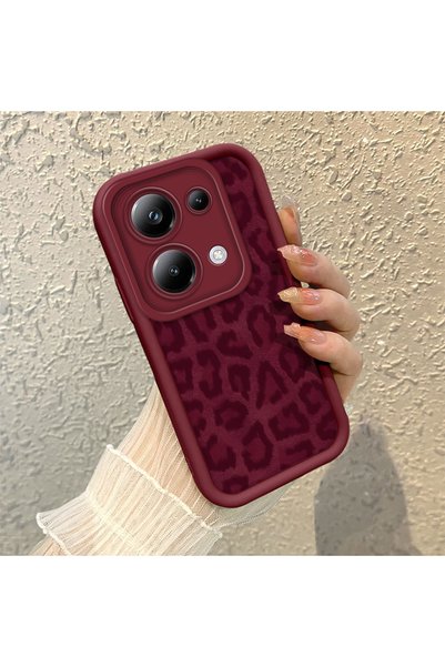 CHICASELUX Poco M6 Pro 4g Compatible High Quality Bordeaux Leopard Print Soft...