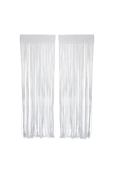 Generic Brand Λευκή Μεταλλική Κουρτίνα Πάρτυ 200x100cm