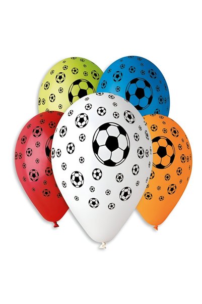 Generic Brand 12″ Μπαλόνι τυπωμένο Μπάλες ποδοσφαίρου Assorted (25 τεμ)