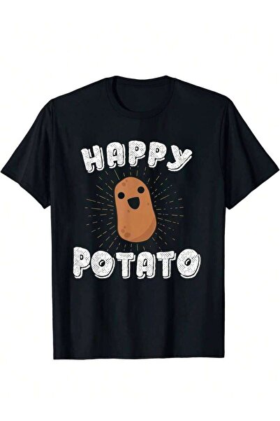 kai22 Men'S Cat Art Fishing Anime Retro Happy Potato Funny Gift Vegetable Foo...
