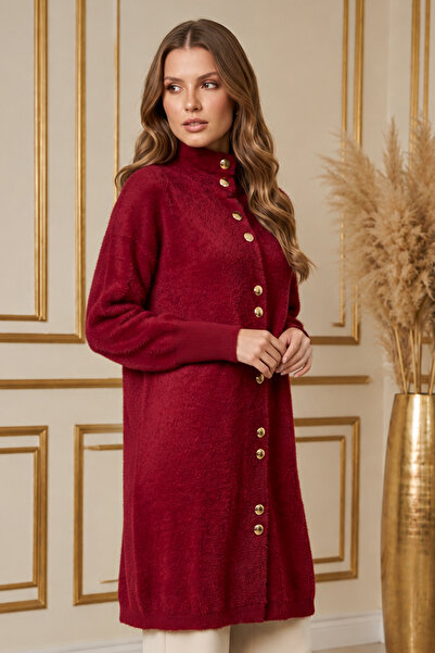 benguen Buttoned Beard Cardigan N3265 Red