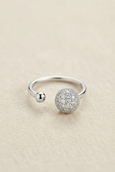 Marsilyan Silver Color Zircon Stone Topcuk Model Women's Ring Tj-Byk4251 Ilke...