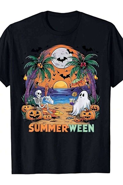 kai22 Men'S Plus Size Summerween Skeleton Beach Party Halloween Vibes Vintage...