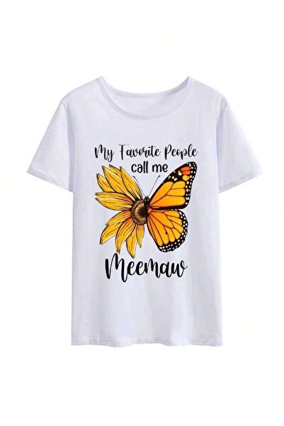25W Women My Favorite People Call Me Meemaw Mother's Day Gifts T-Shirt Round ...