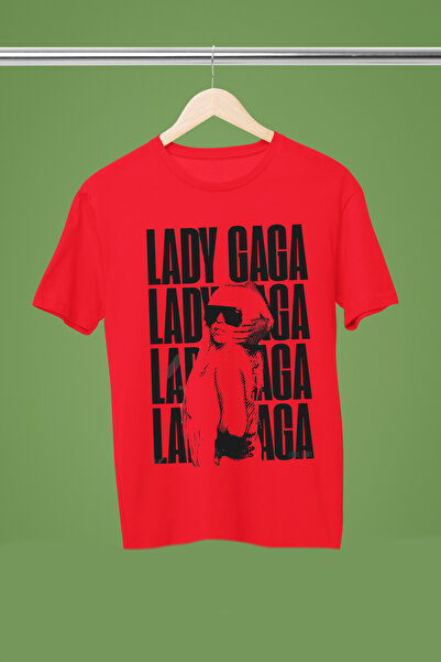 MAGORS TRIUC REGULAR LADY GAGA BUMBAC IMPRIMAT CU Gâtul turnat cu mânecă scurtă