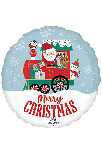 Generic Brand 18'' Μπαλόνι Merry Christmas- North Pole Express