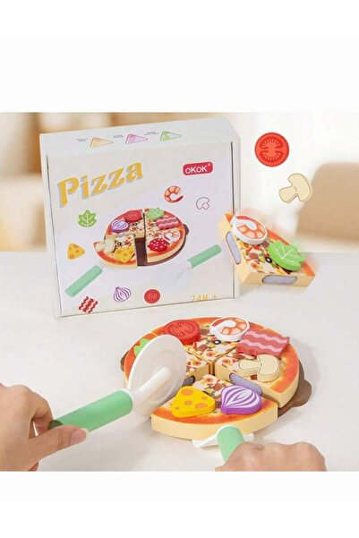 OEM Pizza cu ingrediente si accesorii din lemn 24 piese