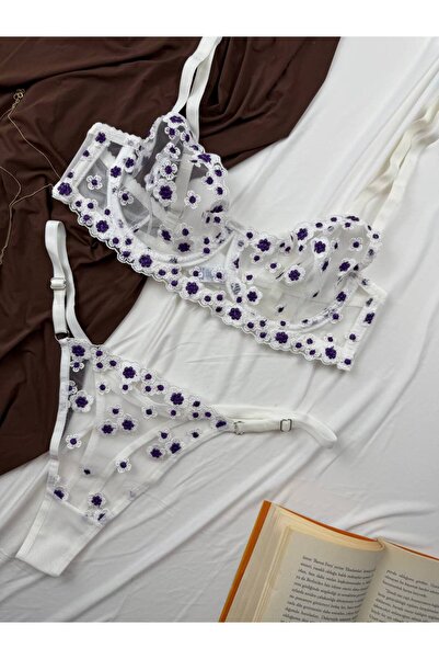 ROZENİN LINGERIE Papatya Soft Brode Underwear Set