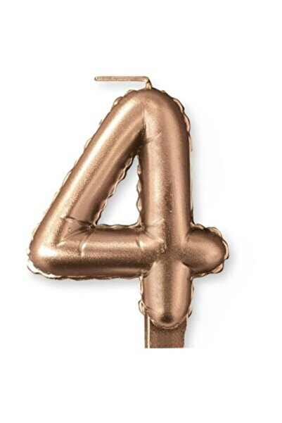 Generic Brand Κεράκι Rosegold Αριθμός 4