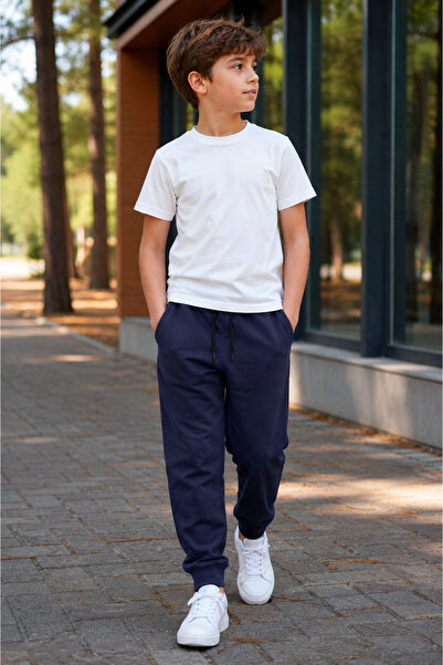 Yalçınoğlu Kids Boys' Jogger Sweatpants, Waist-Tie Comfortable Cut Casual Spo...