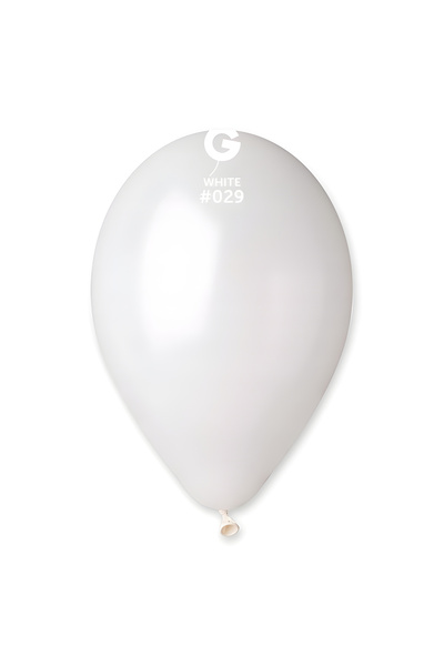 Generic Brand Λάτεξ Μπαλόνια - Μεταλλικά Λευκά (10 τεμ)