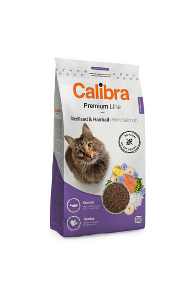 Brit Care Calibra Cat Premium Line Sterilised & Hairball with Salmon 10 kg