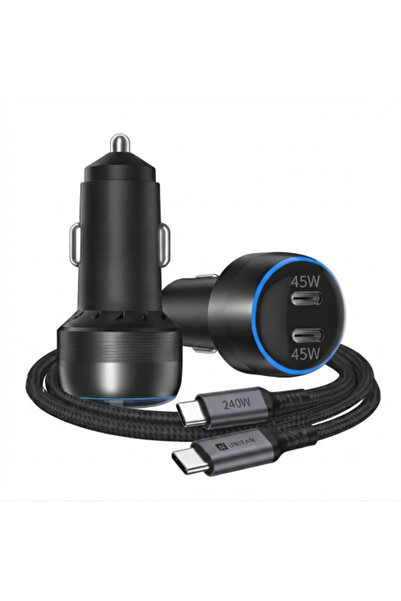 NuN 90W Car Charger Input with 240W Type-C Charging Cable