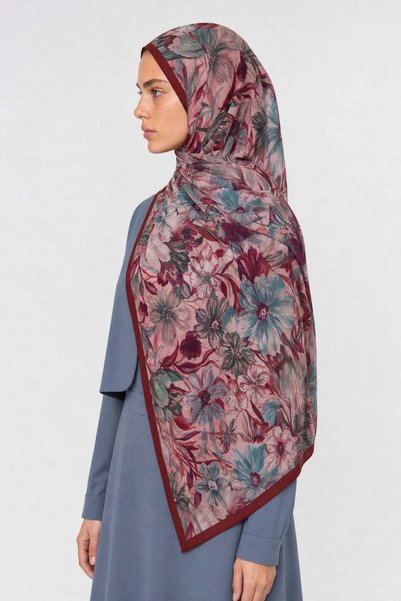 Mooncorn Botanic Pattern Hebei Silk Shawl